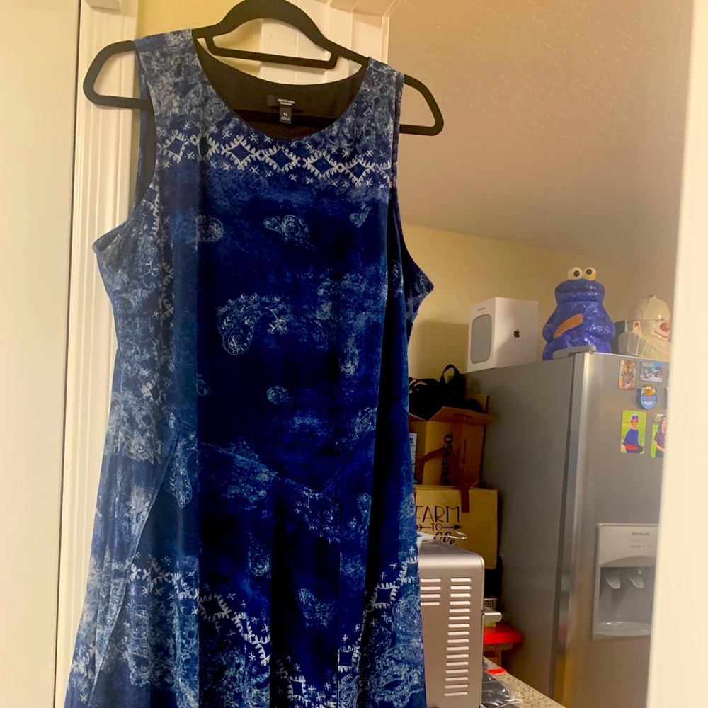 Tank type blue dress
